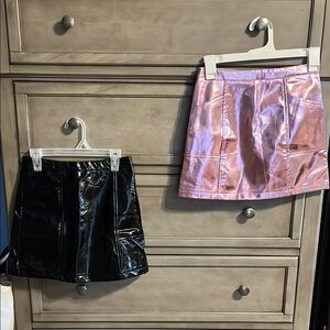 Art class brand metallic pleather girls skirts